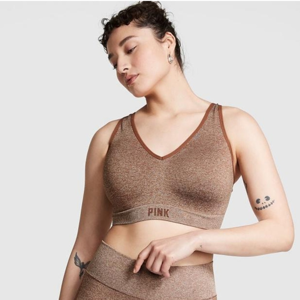 PINK Victoria's Secret Brown Seamless Bralette Comfort